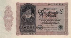 5000 Mark 1922 ro.77 B vf